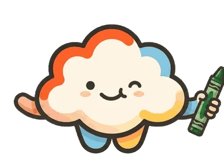 絵を描いているキャラクター