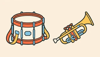 音楽と楽器の絵