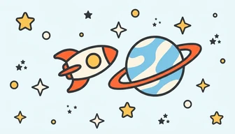 宇宙と惑星の絵